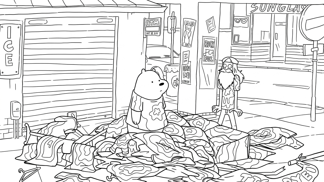 coloriage We Bare Bears et découpage à imprimer 1