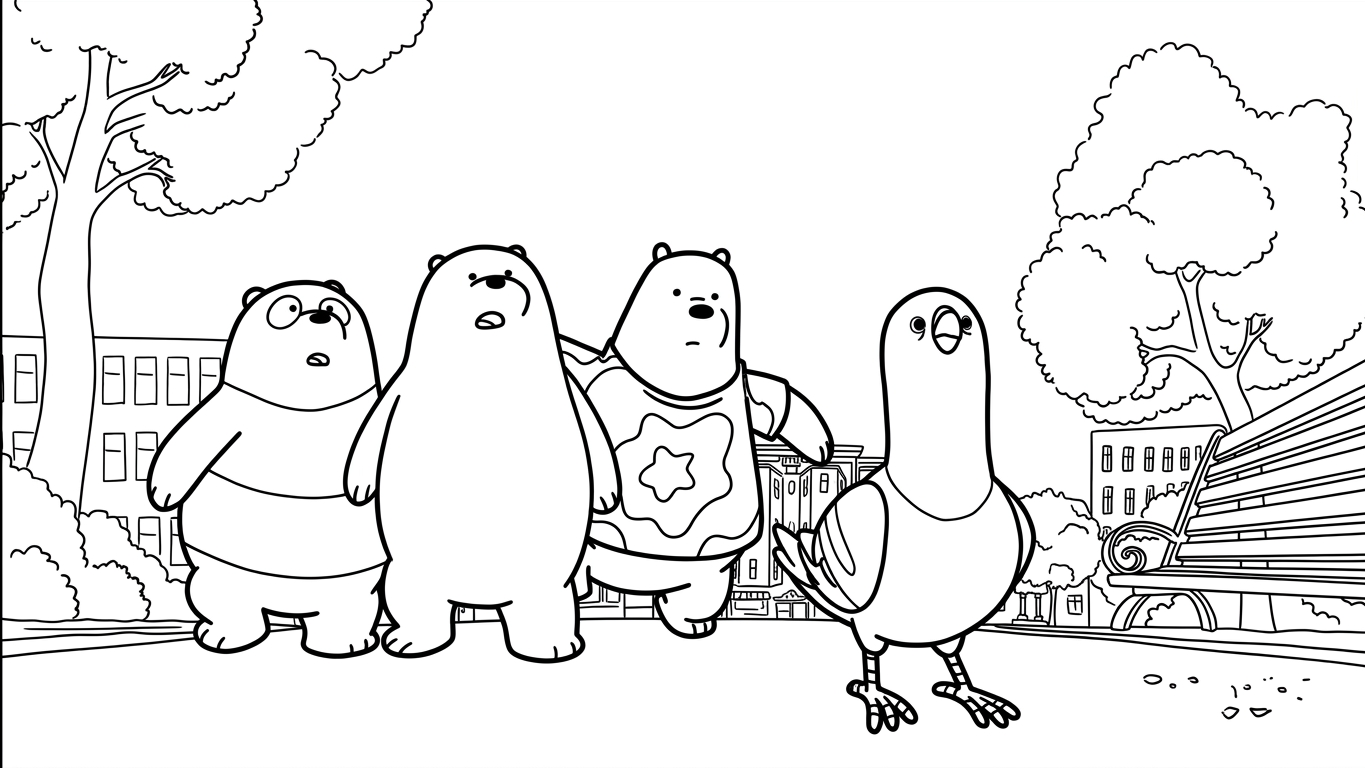 coloriage We Bare Bears en ligne pour enfant
