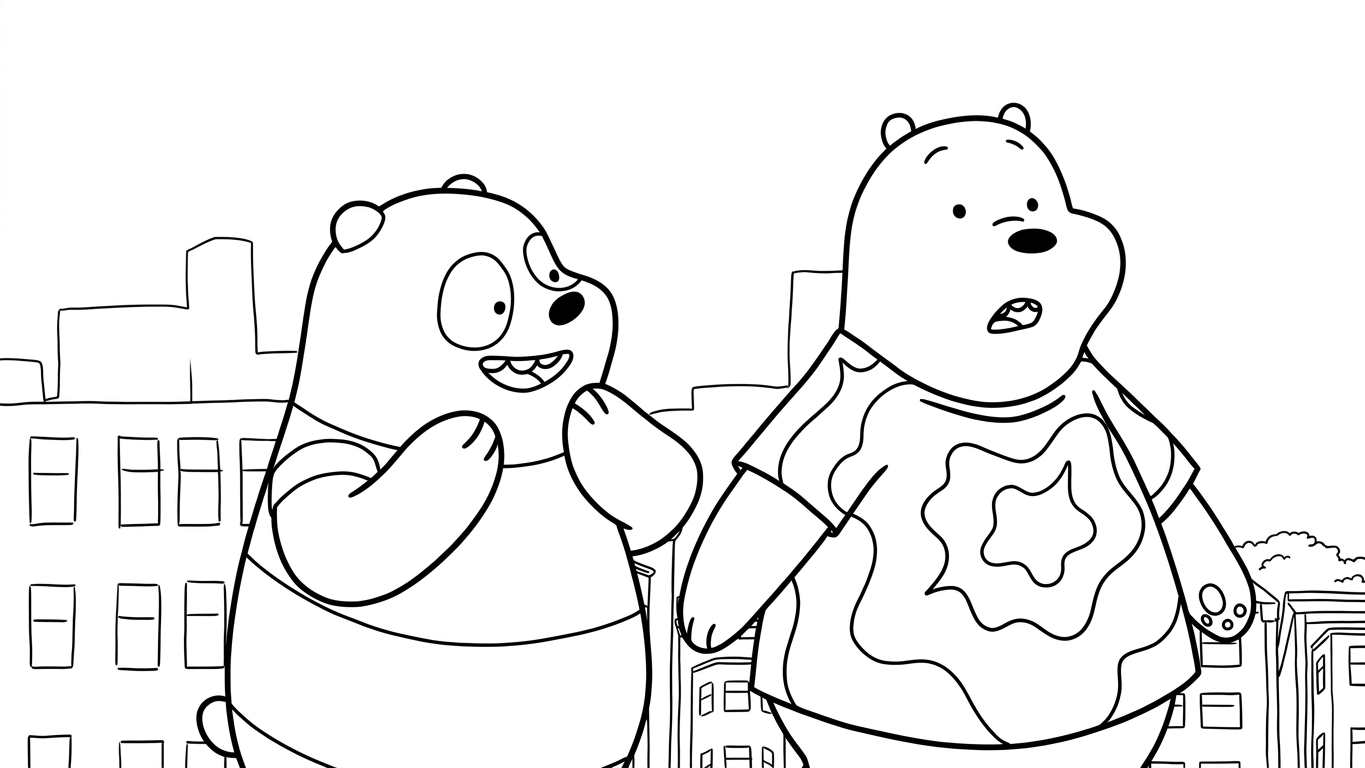coloriage We Bare Bears à imprimer gratuit