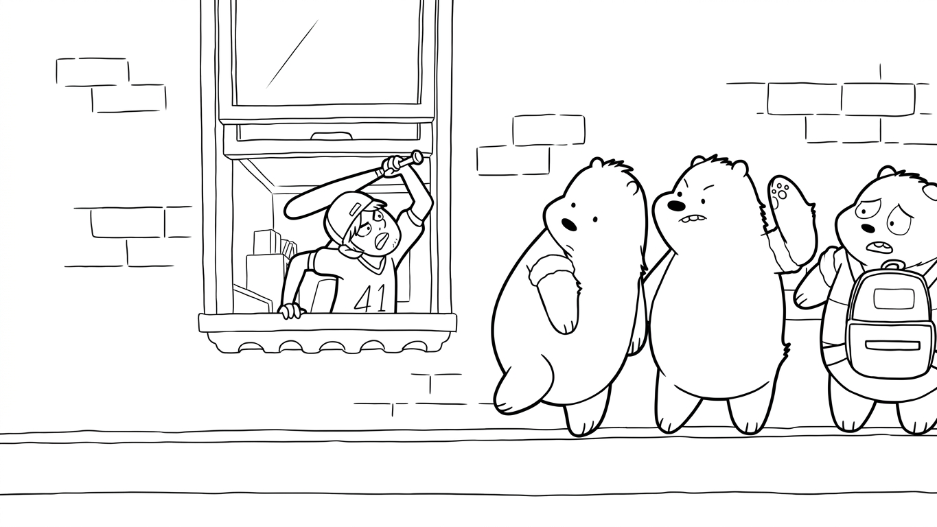 coloriage We Bare Bears pour enfants a imprimer