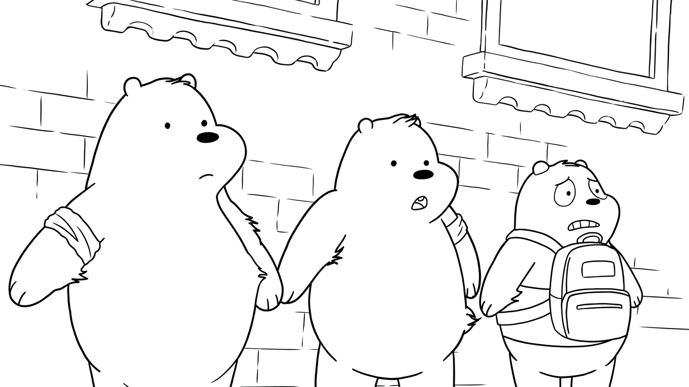 coloriage We Bare Bears a dessiner en ligne 1