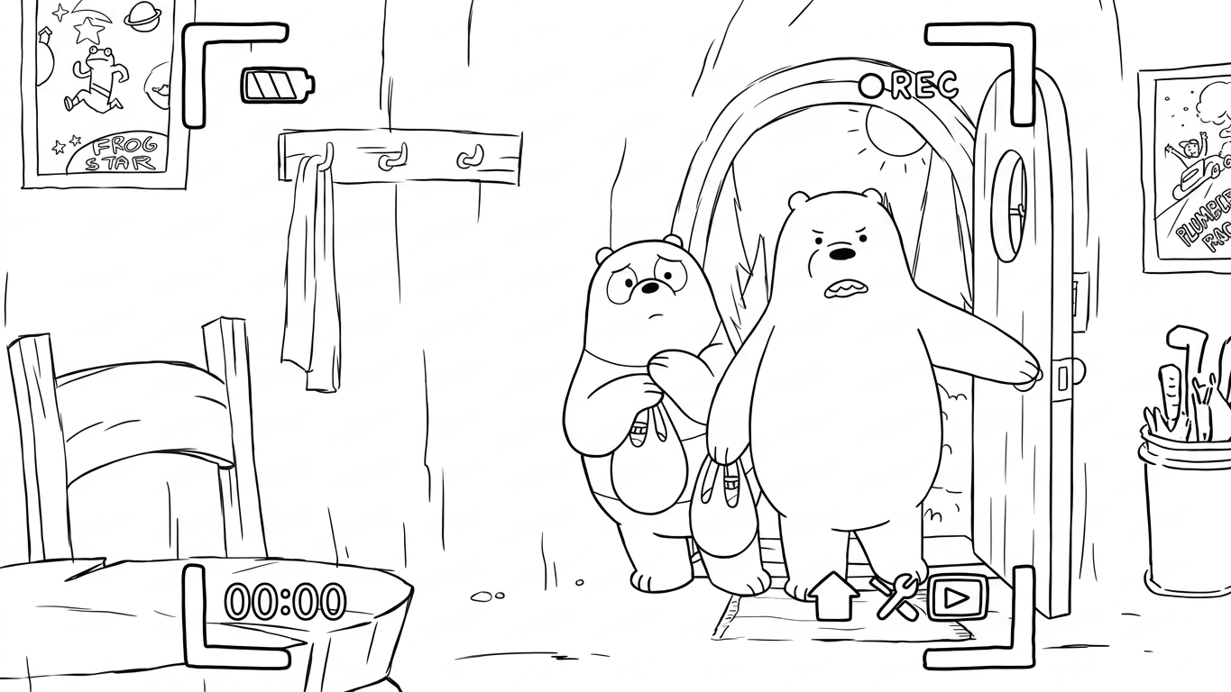 coloriage We Bare Bears à imprimer a4 1