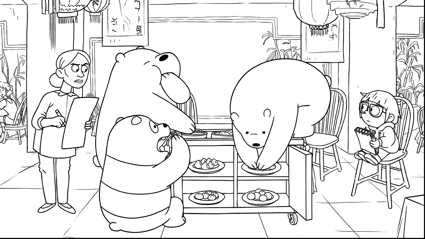 coloriage We Bare Bears à imprimer pdf gratuit 2