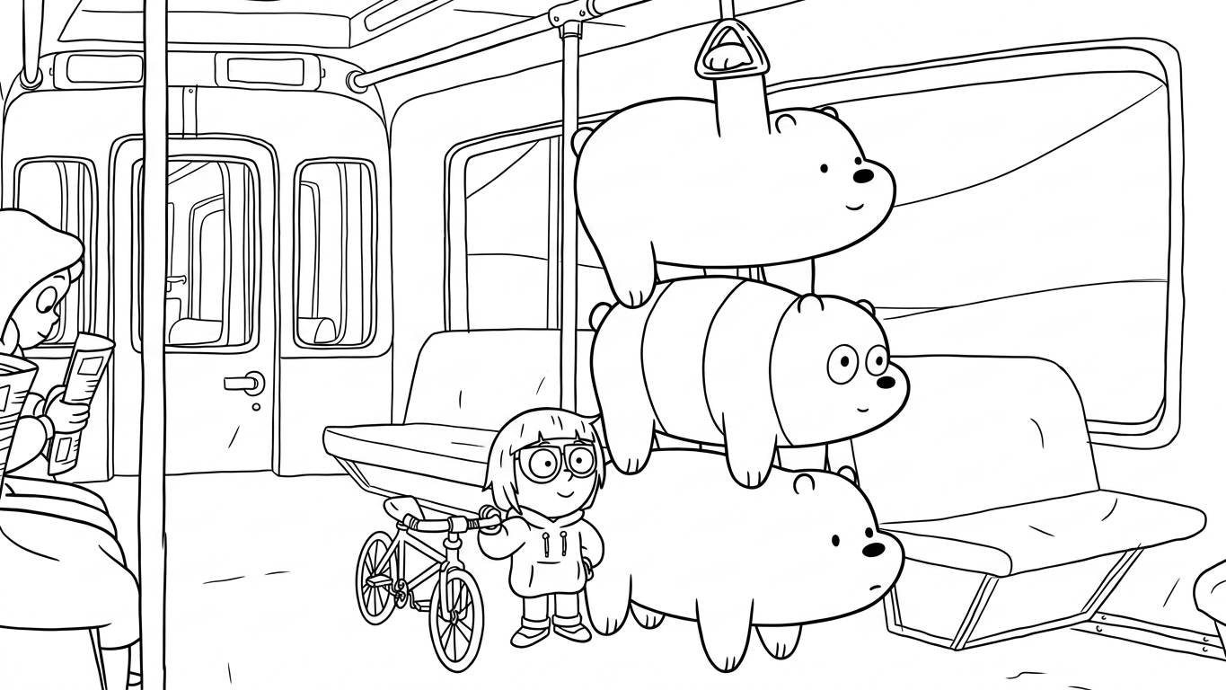 coloriage We Bare Bears à imprimer pdf 1