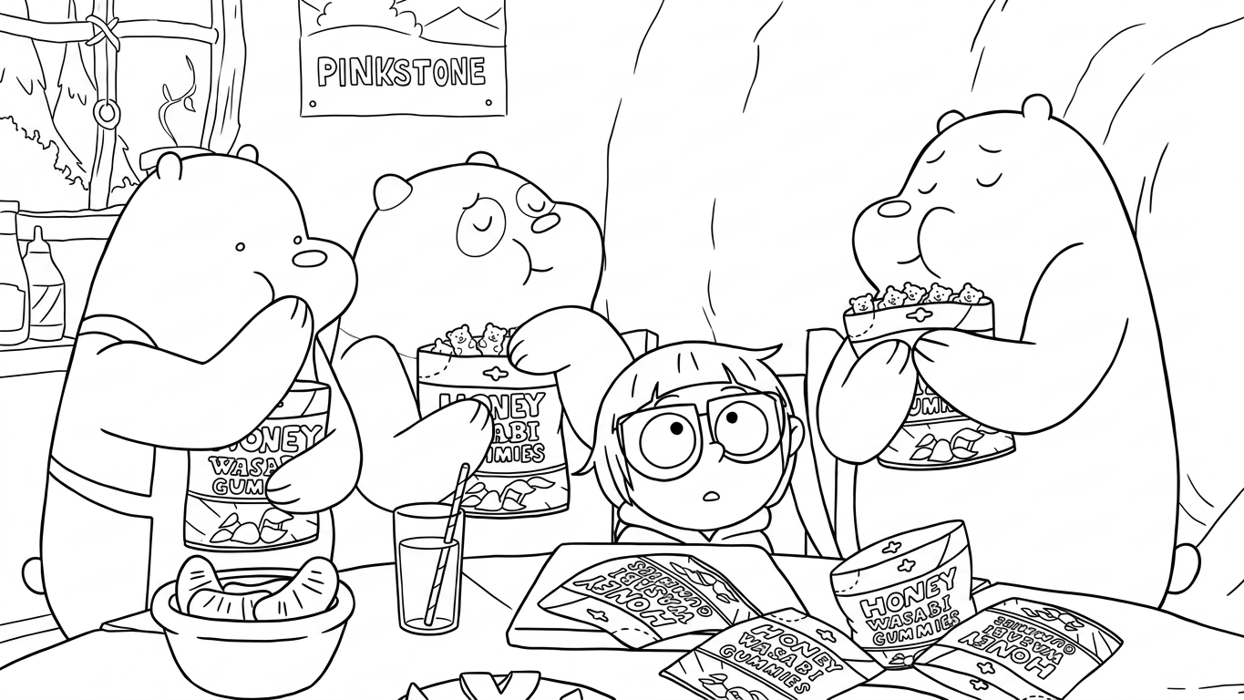 coloriage We Bare Bears à imprimer pdf gratuit 3