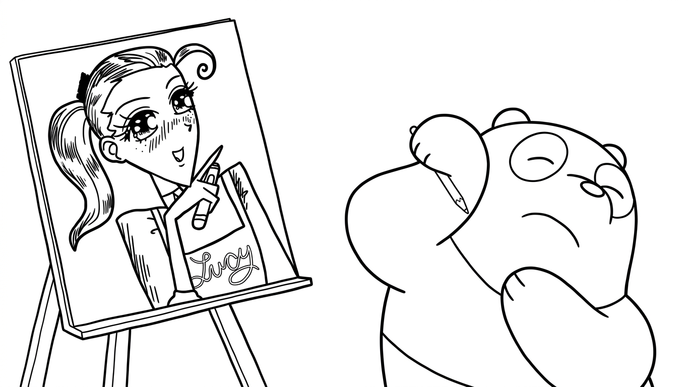 coloriage We Bare Bears à imprimer pour enfant de 10 ans 1