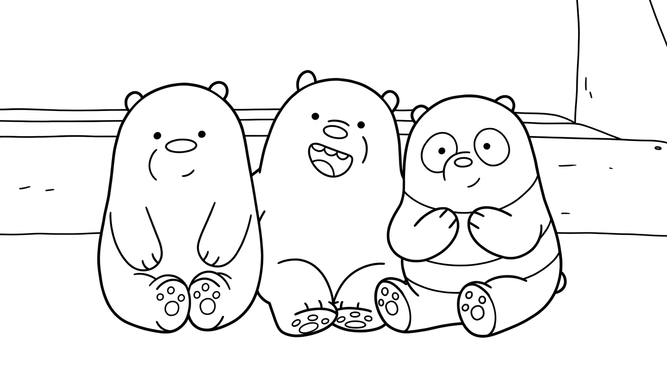 a imprimer coloriage We Bare Bears gratuit