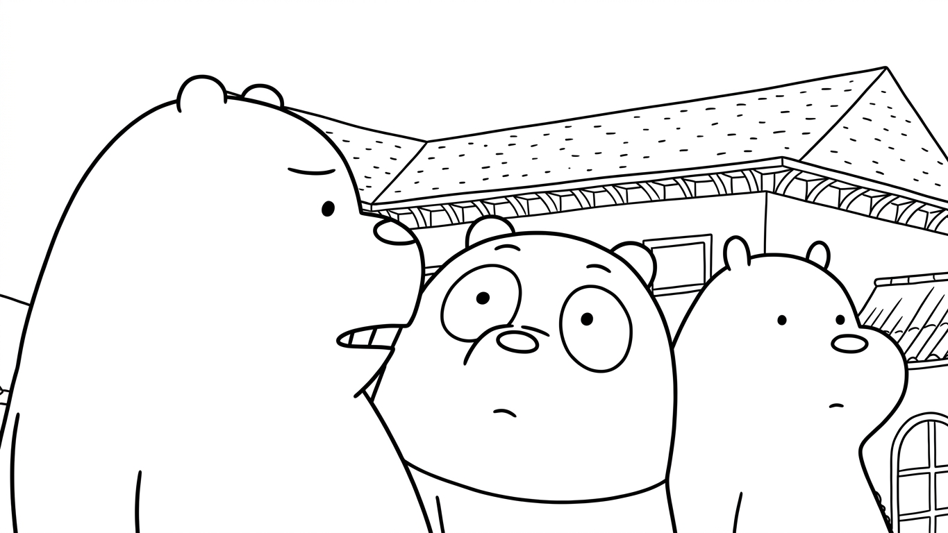 coloriage We Bare Bears gratuit pour enfants 1