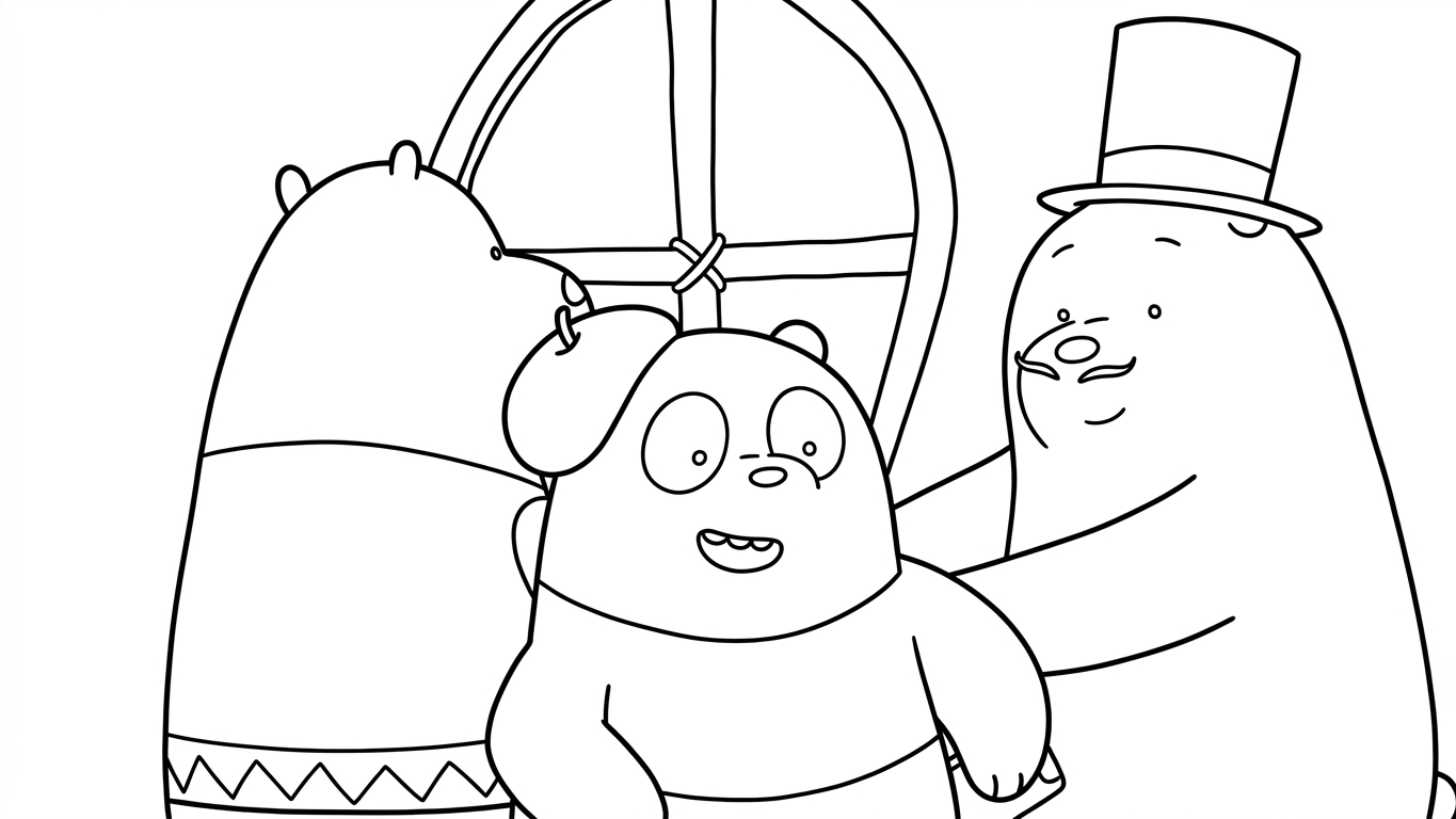imprimer coloriage We Bare Bears pour enfant 1
