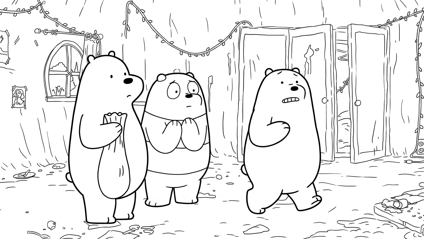 coloriage We Bare Bears à imprimer pour enfants
