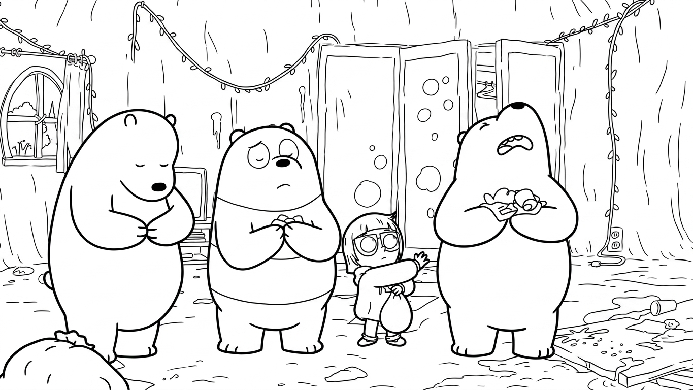 coloriage We Bare Bears a dessiner en ligne 2