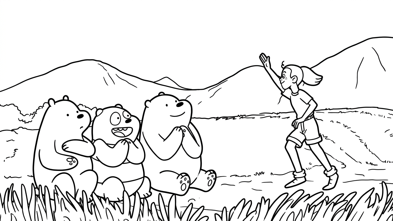 coloriage We Bare Bears pour enfant de 6 ans 2
