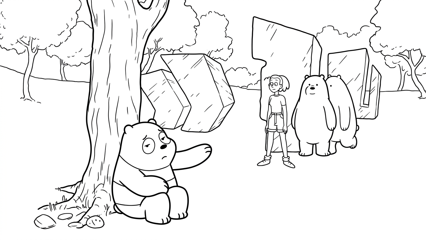 coloriage We Bare Bears à imprimer a4 3