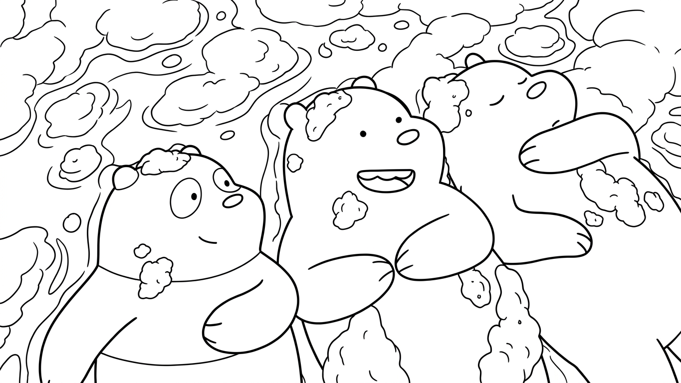image de coloriage We Bare Bears pour enfant 1