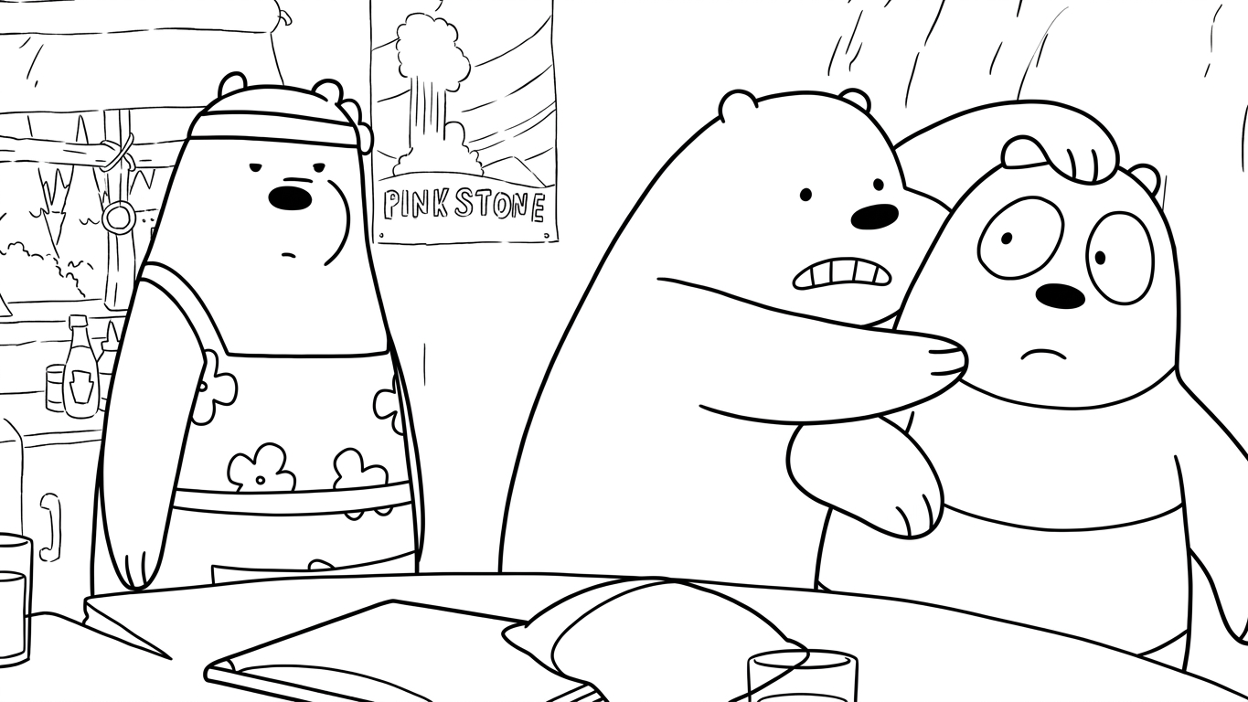 coloriage We Bare Bears à imprimer pour enfant de 8 ans 2