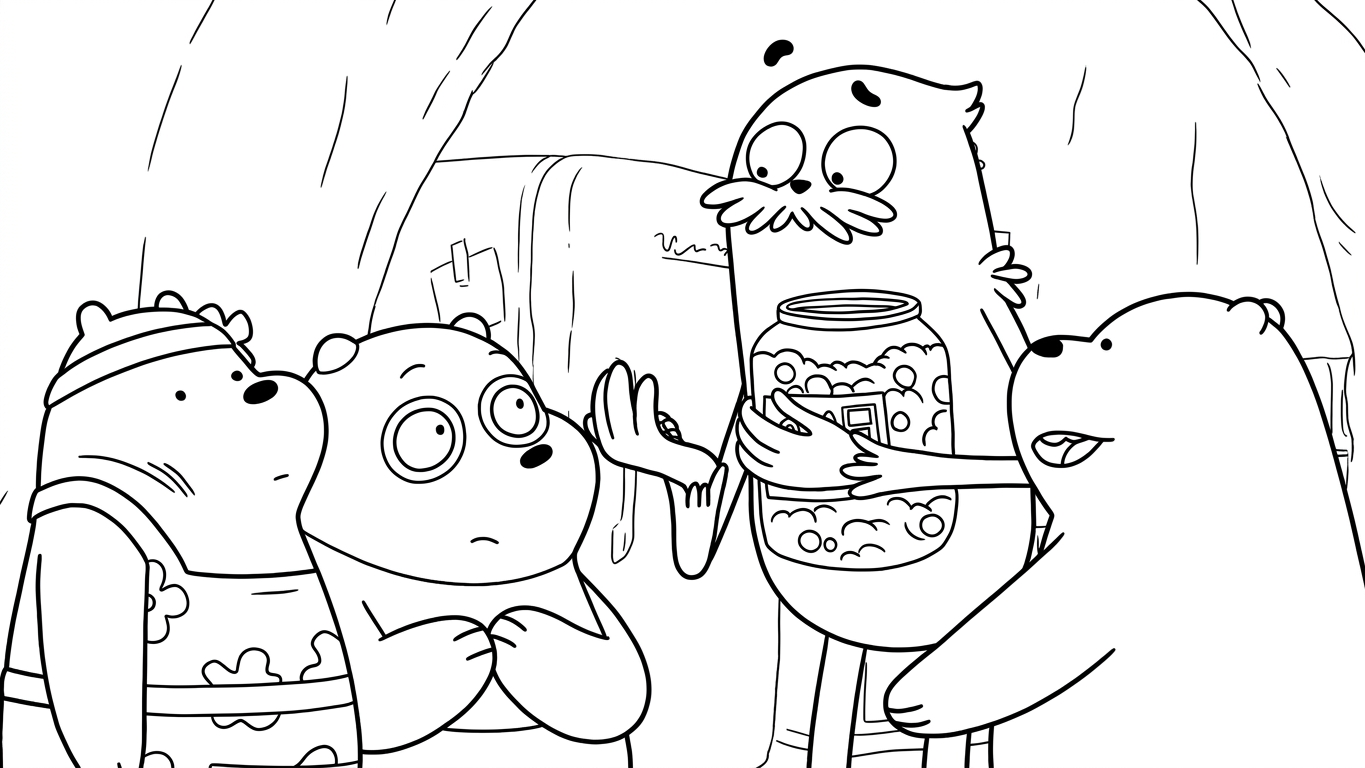 coloriage We Bare Bears à imprimer pdf gratuit 4