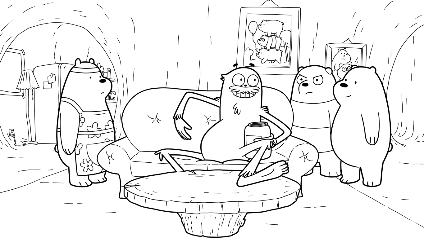 coloriage We Bare Bears et dessin a imprimer 1