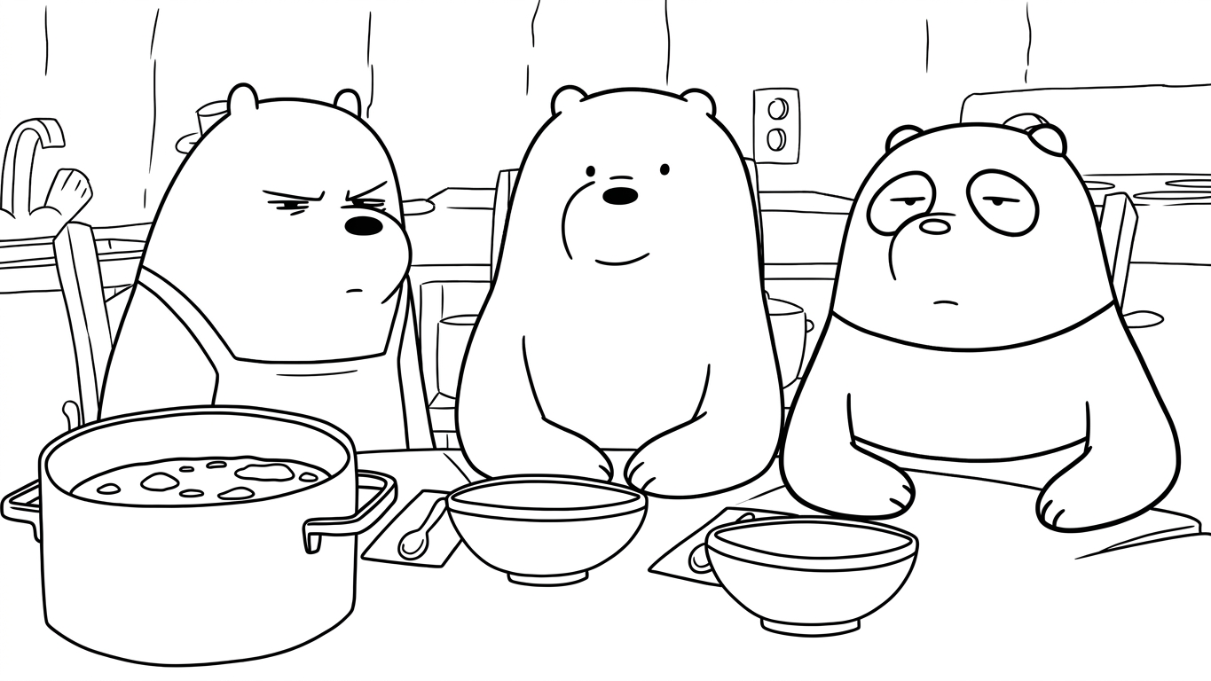 coloriage We Bare Bears a imprimer gratuit