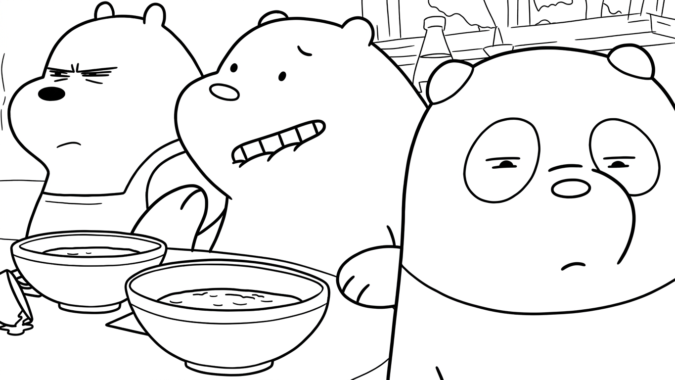 imprimer coloriage We Bare Bears gratuit
