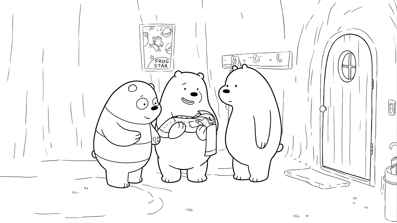 coloriage We Bare Bears à imprimer gratuit 1