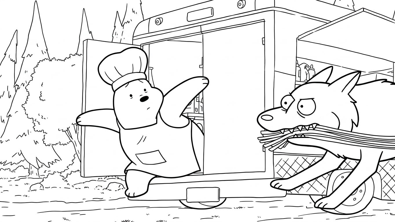 coloriage We Bare Bears pour bebe a imprimer 1