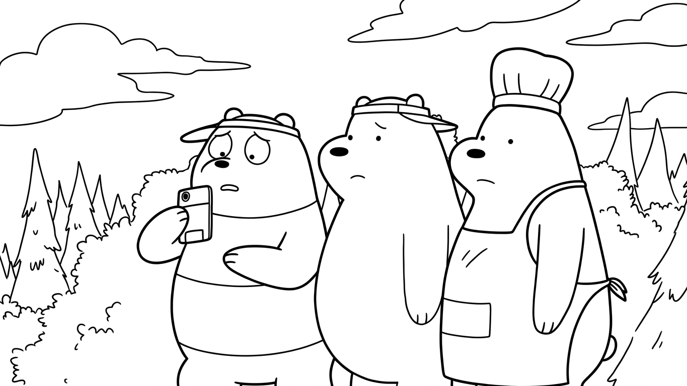 coloriage We Bare Bears pour primaire 1