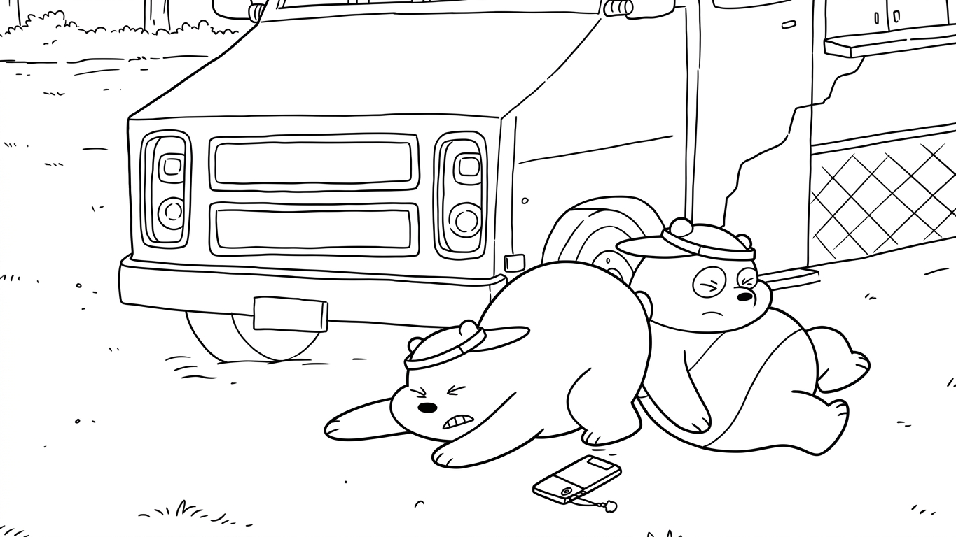 coloriage We Bare Bears pour enfants a imprimer 1