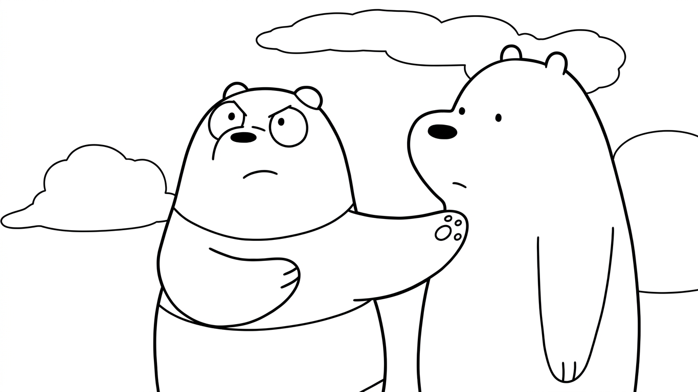 coloriage We Bare Bears gratuit à imprimer 1