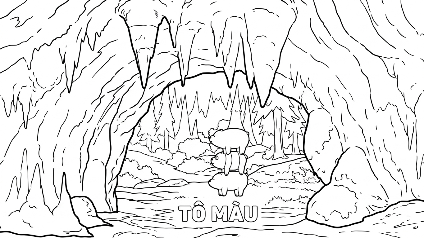 coloriage We Bare Bears à imprimer gratuit 2