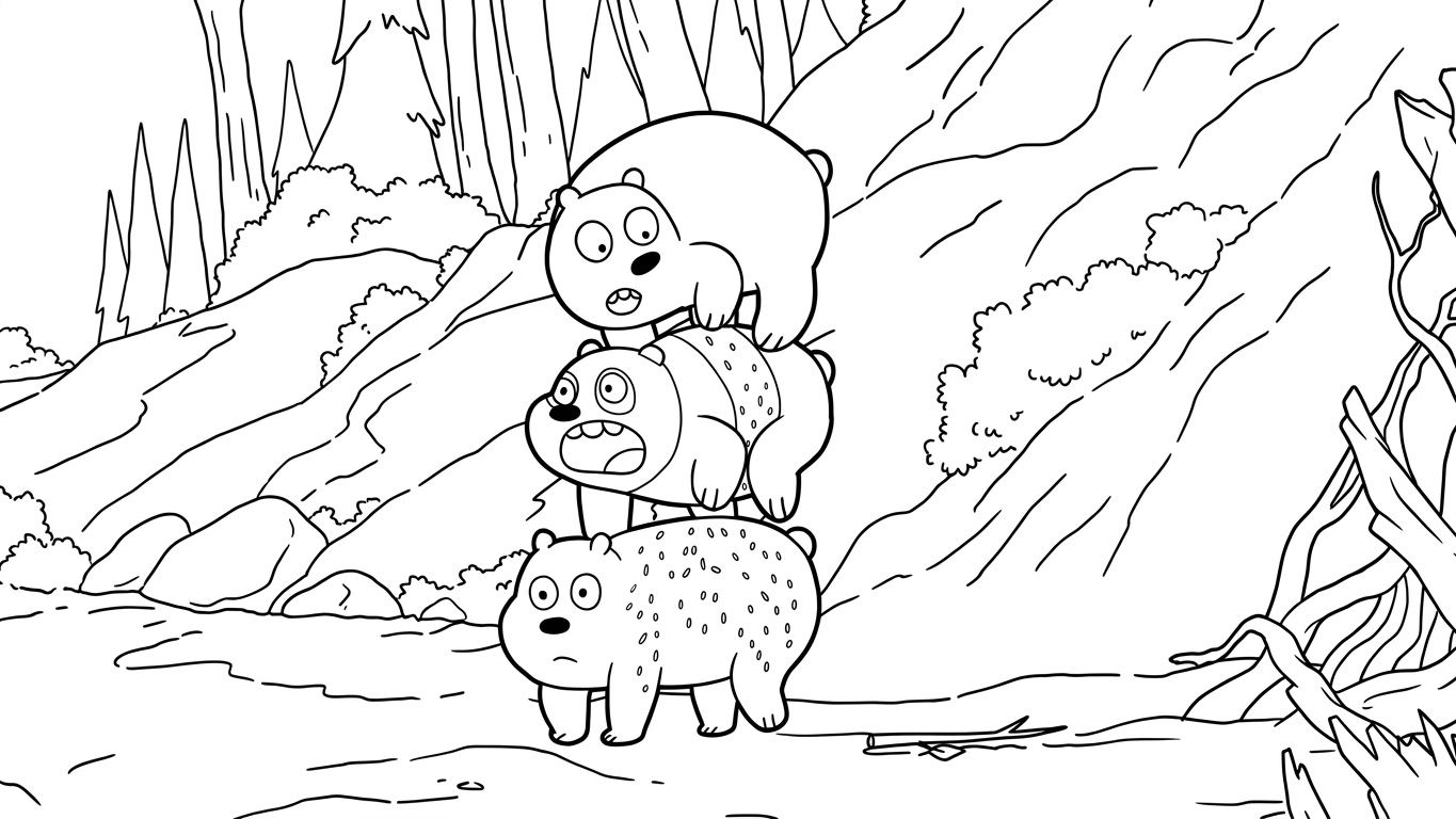coloriage We Bare Bears de pour enfants 2