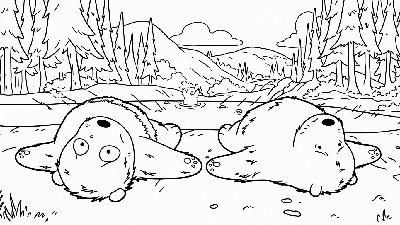 coloriage We Bare Bears a imprimer gratuitement