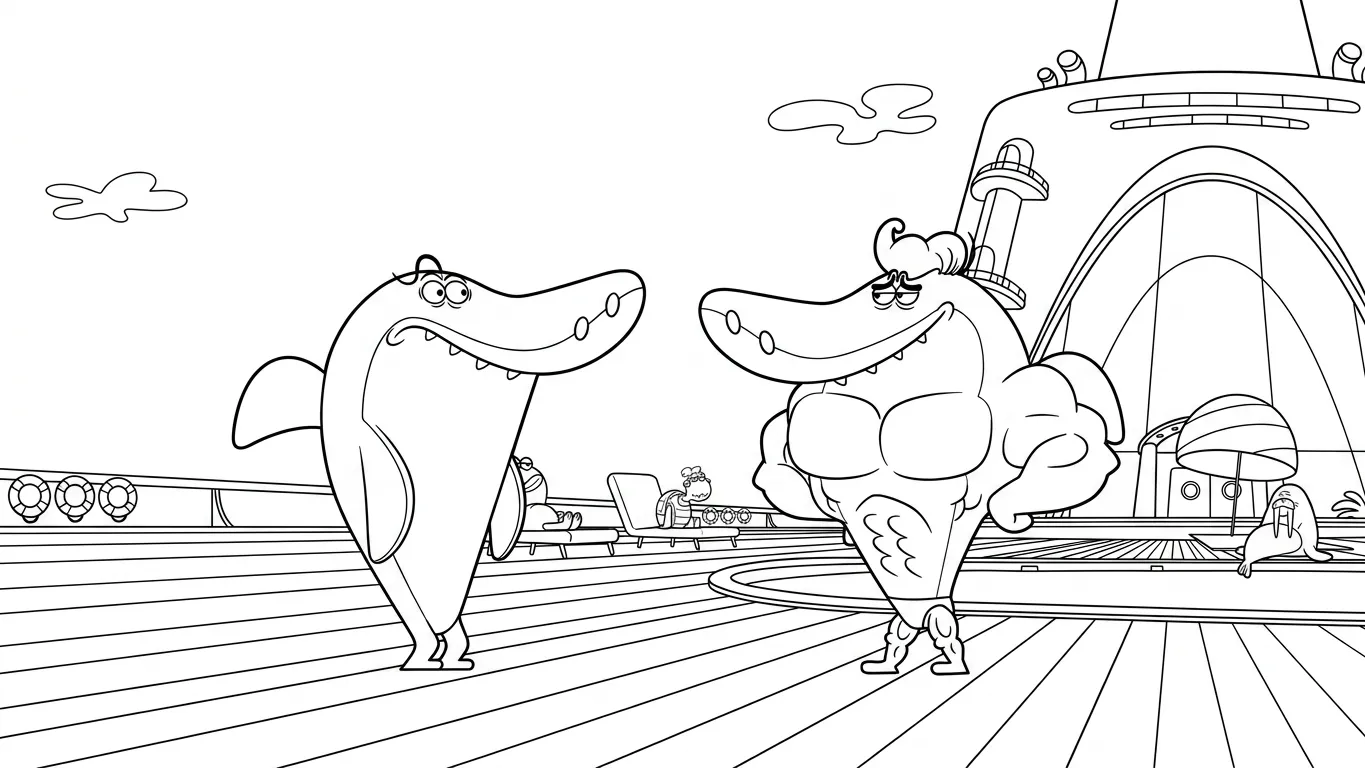 imprimer coloriage Zig e Sharko gratuit
