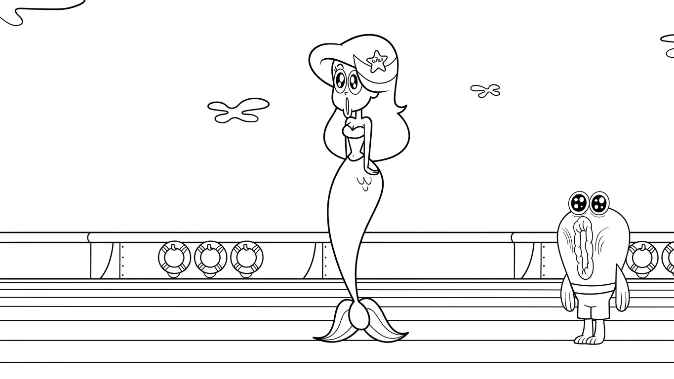 coloriage Zig e Sharko pour enfants