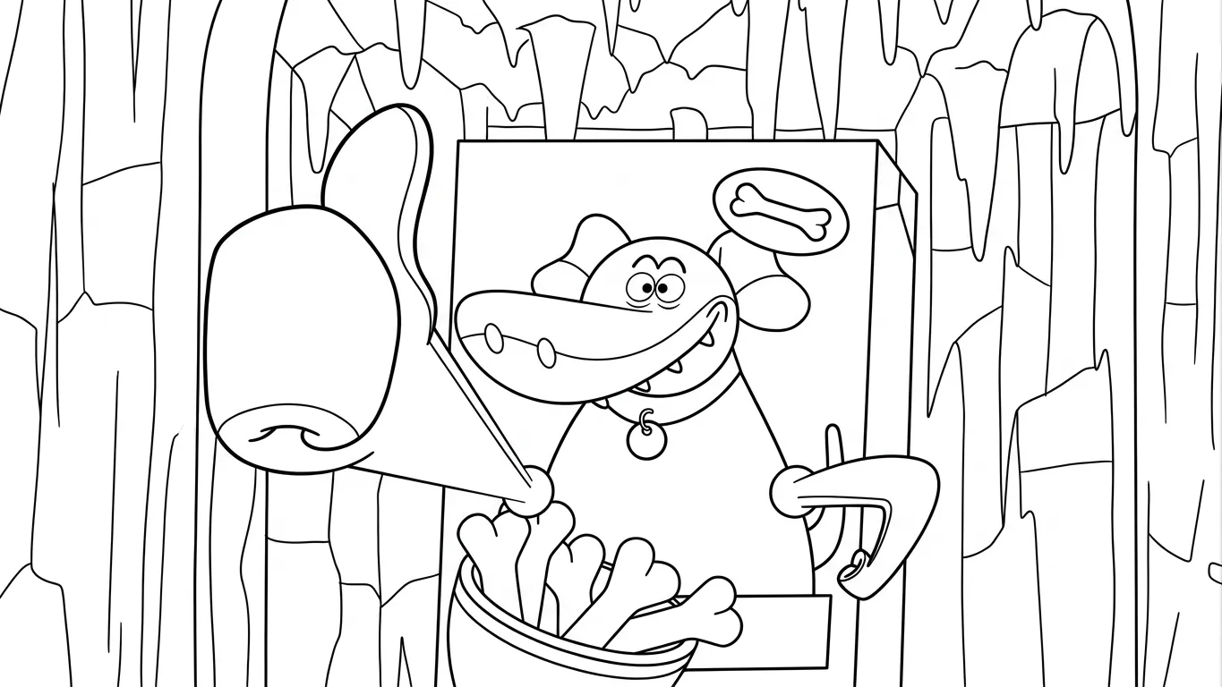 coloriage Zig e Sharko à imprimer a4