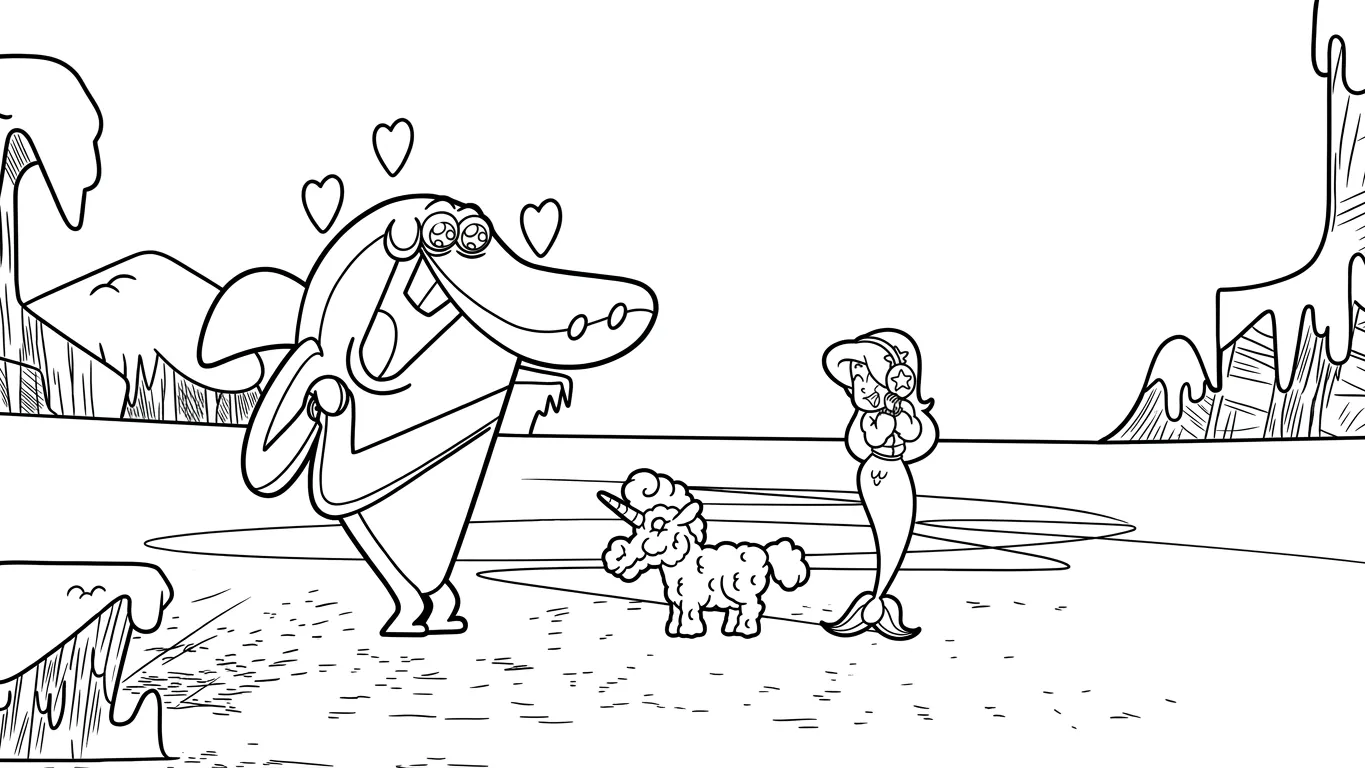 coloriage Zig e Sharko pour primaire 1