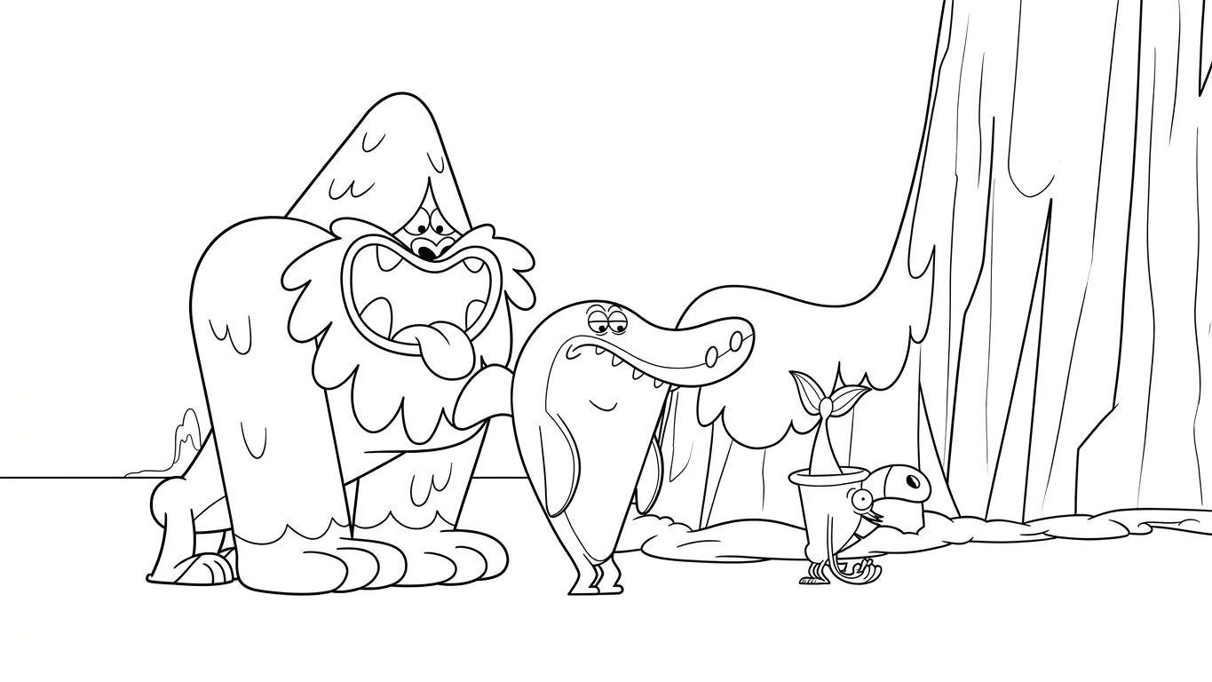 coloriage Zig e Sharko à imprimer pour enfant de 7 ans 1