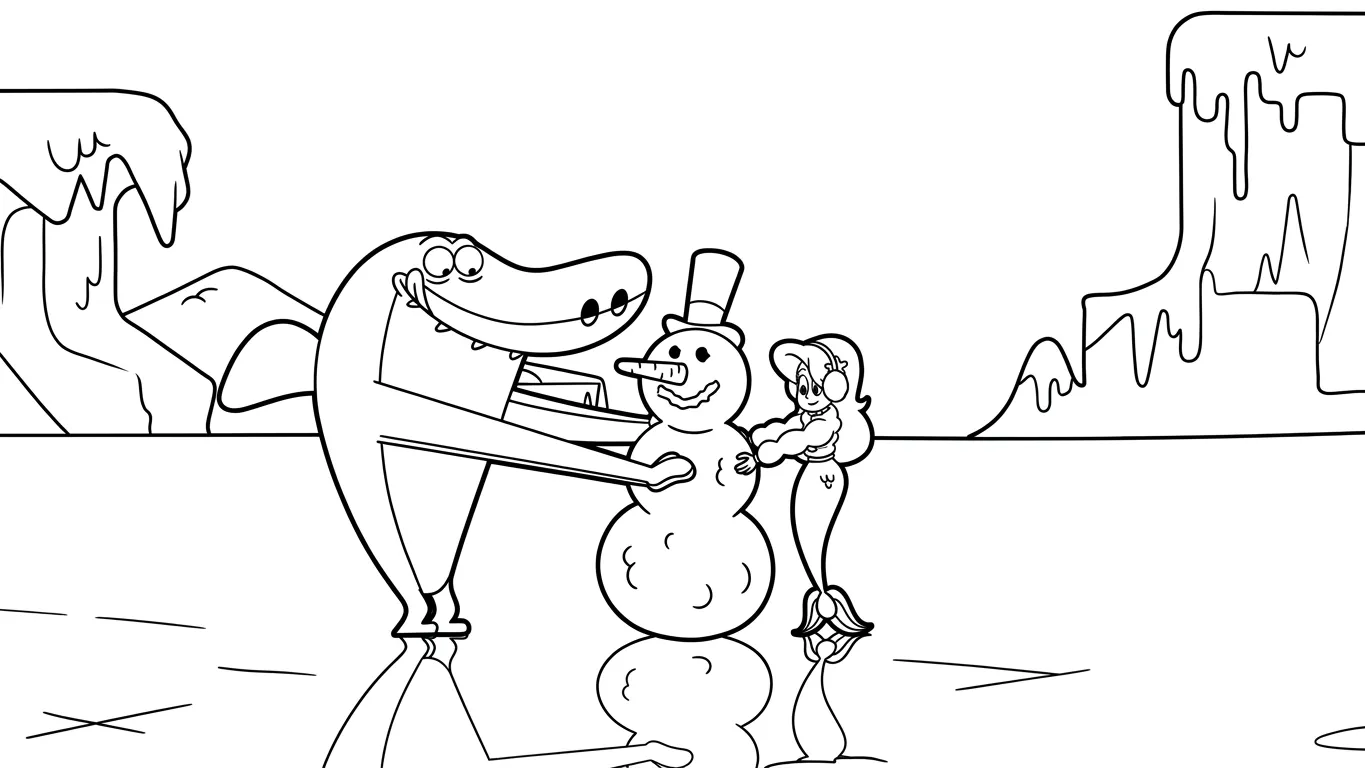 coloriage Zig e Sharko pour enfant de à imprimer 1