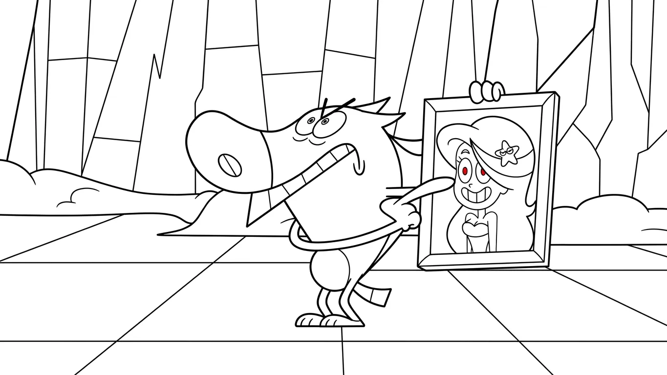 image de coloriage Zig e Sharko pour enfant