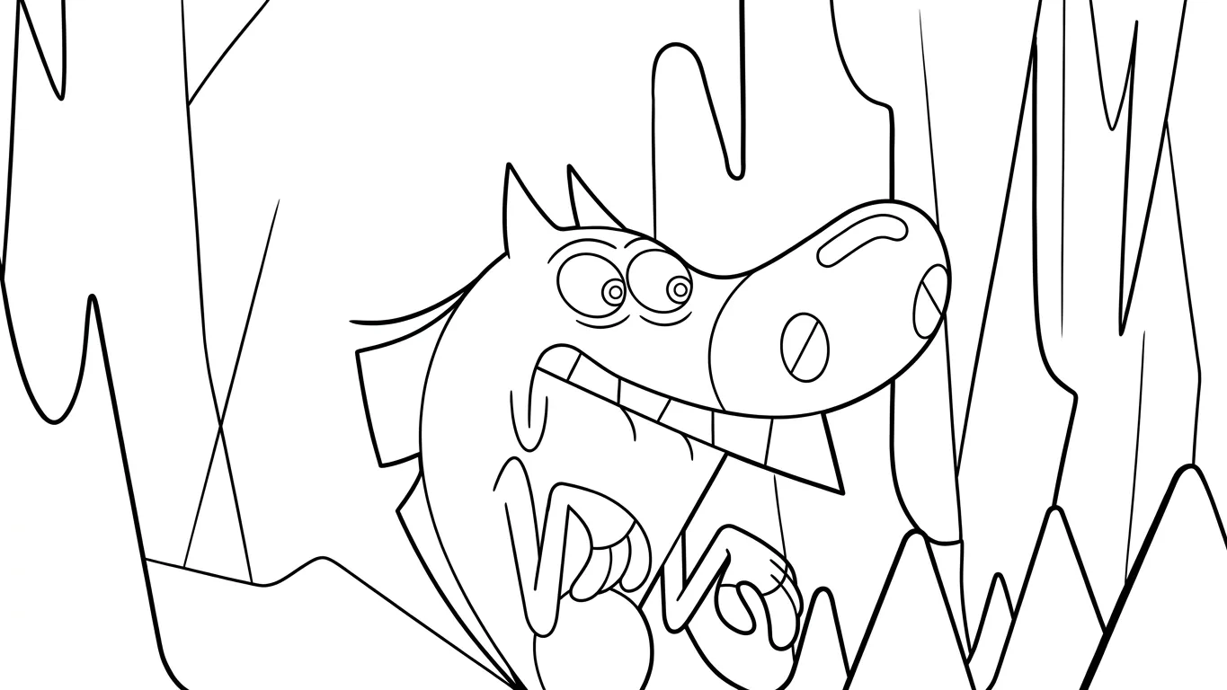 coloriage Zig e Sharko pour enfant de 5 ans