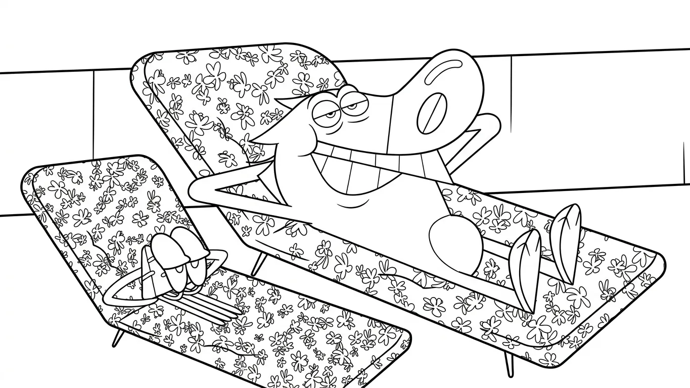 coloriage Zig e Sharko pour primaire
