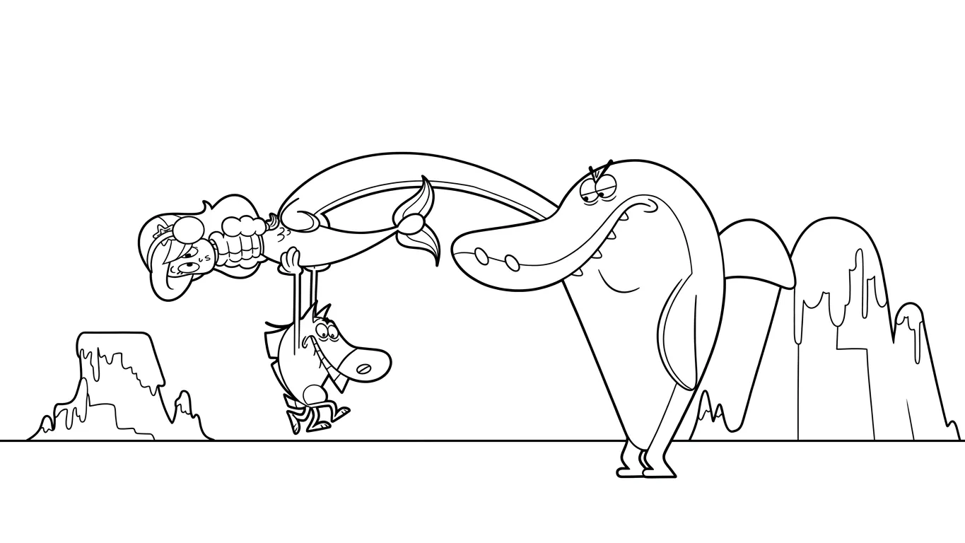 coloriage Zig e Sharko à imprimer pour enfant de 12 ans