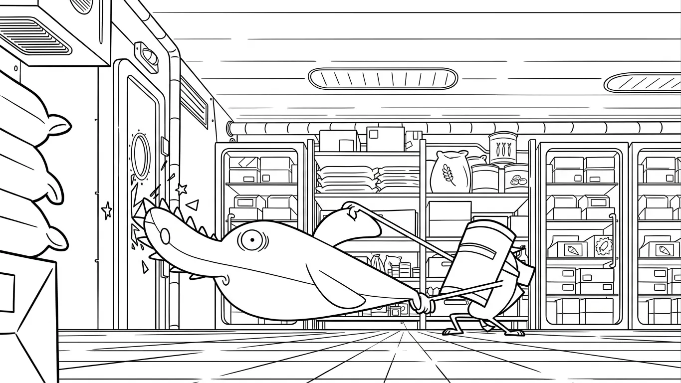 coloriage Zig e Sharko à imprimer pdf gratuit