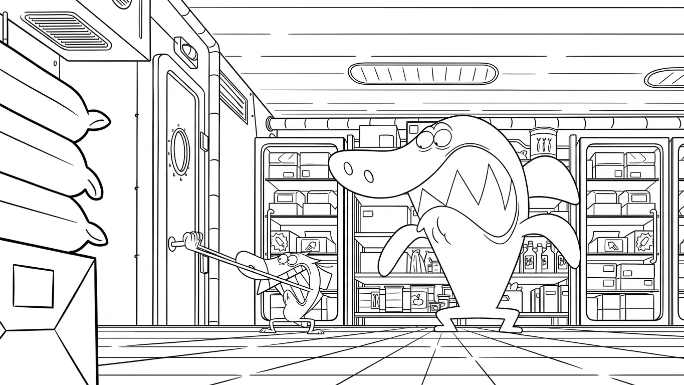 coloriage Zig e Sharko pour enfant de à imprimer 2