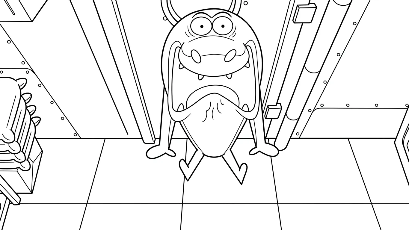 image pour coloriage Zig e Sharko enfant 3