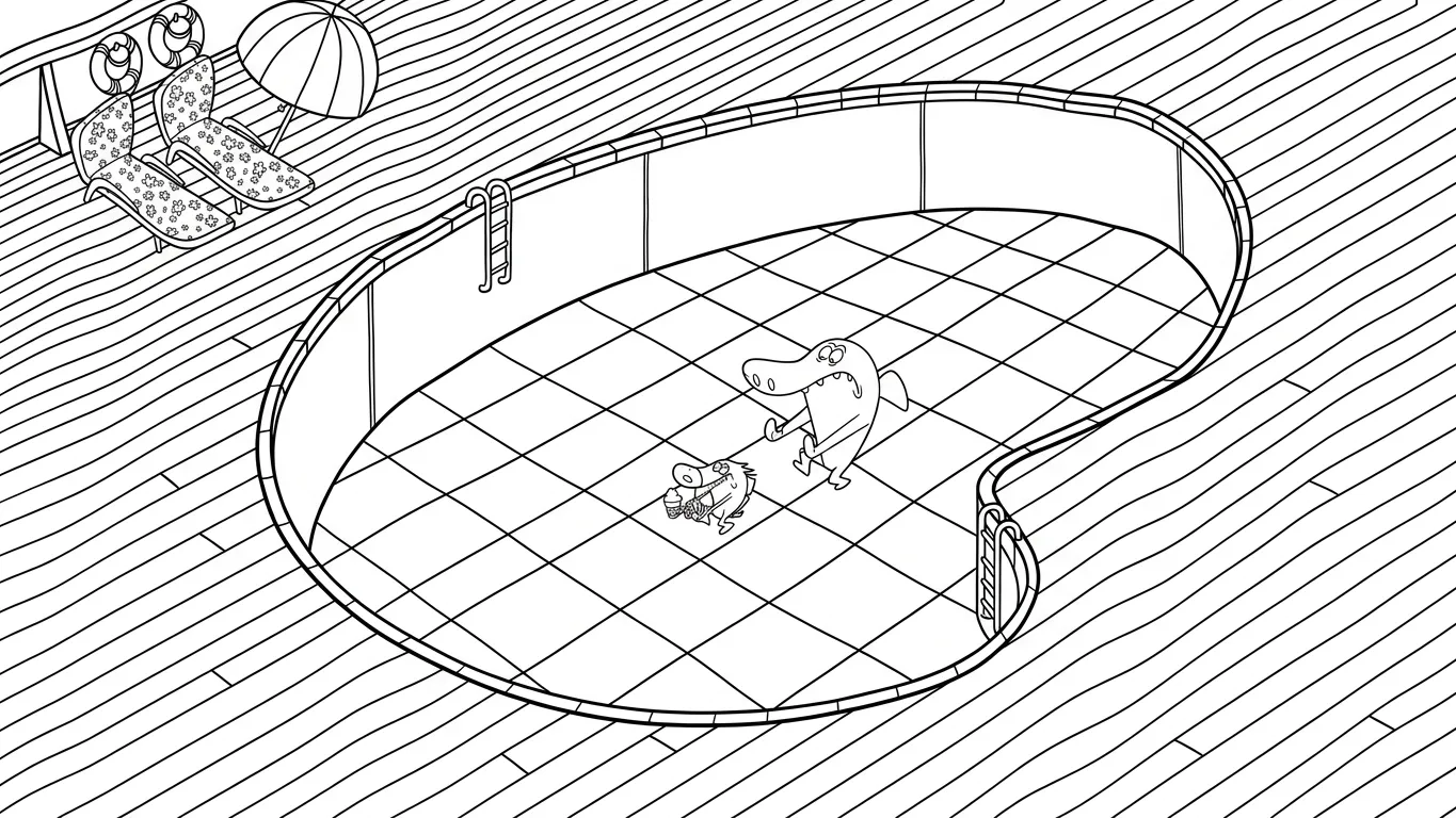 coloriage Zig e Sharko pour enfants à imprimer
