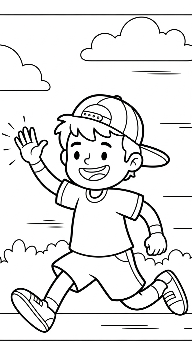 coloriage Course à pied à imprimer gratuit