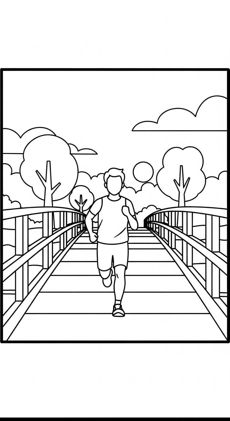 coloriage Course à pied gratuit a imprimer 1