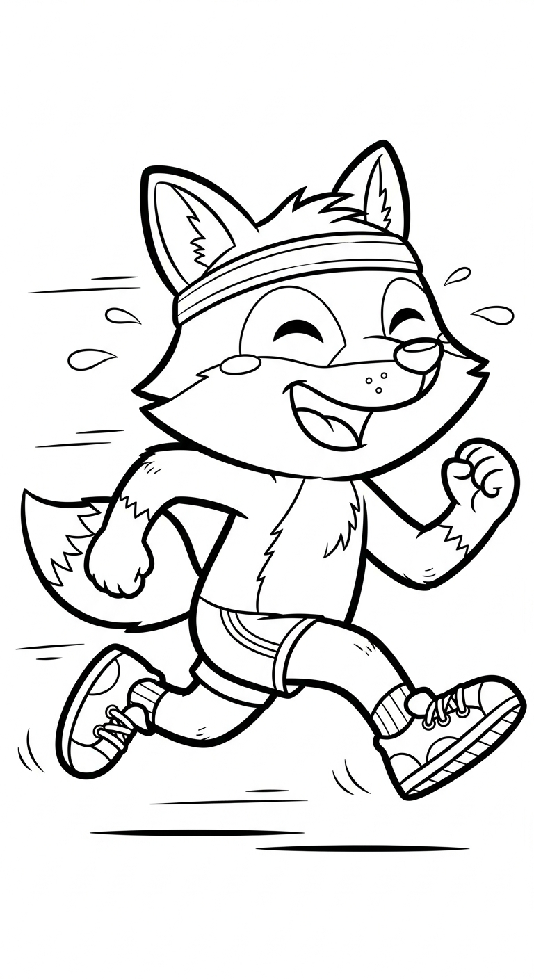 coloriage Course à pied pour enfants a imprimer gratuit 1