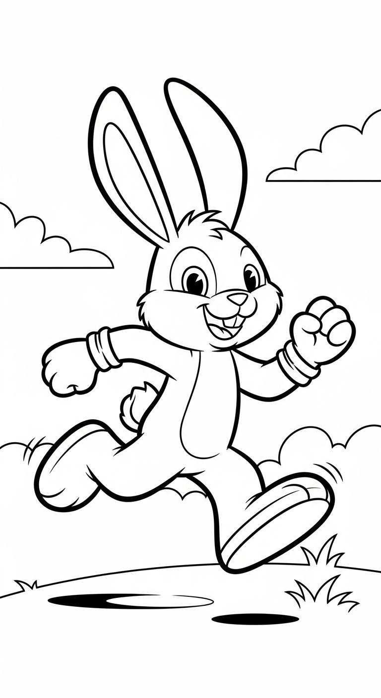 coloriage Course à pied pour enfants a imprimer gratuit