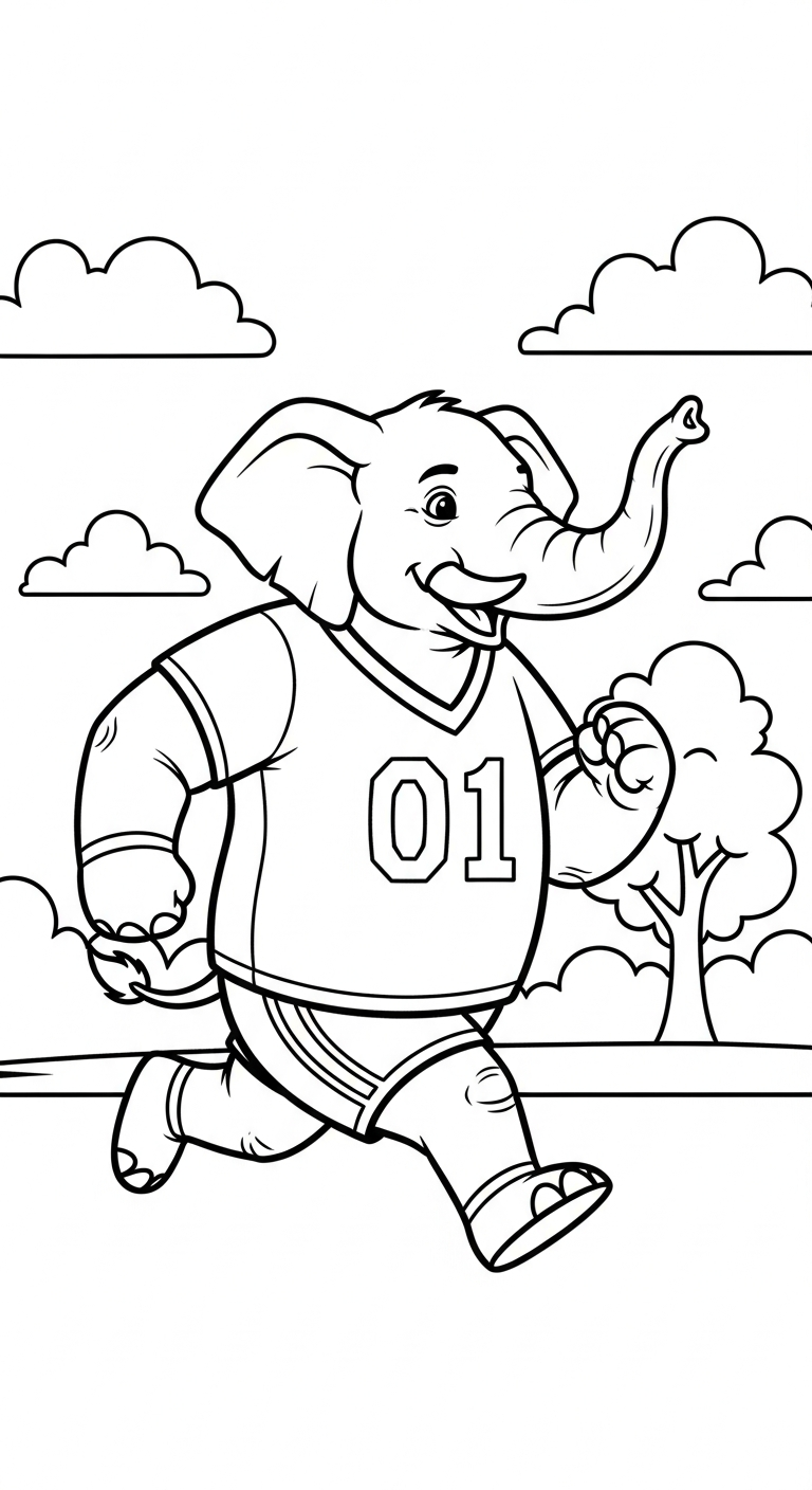 coloriage Course à pied et apprentissage